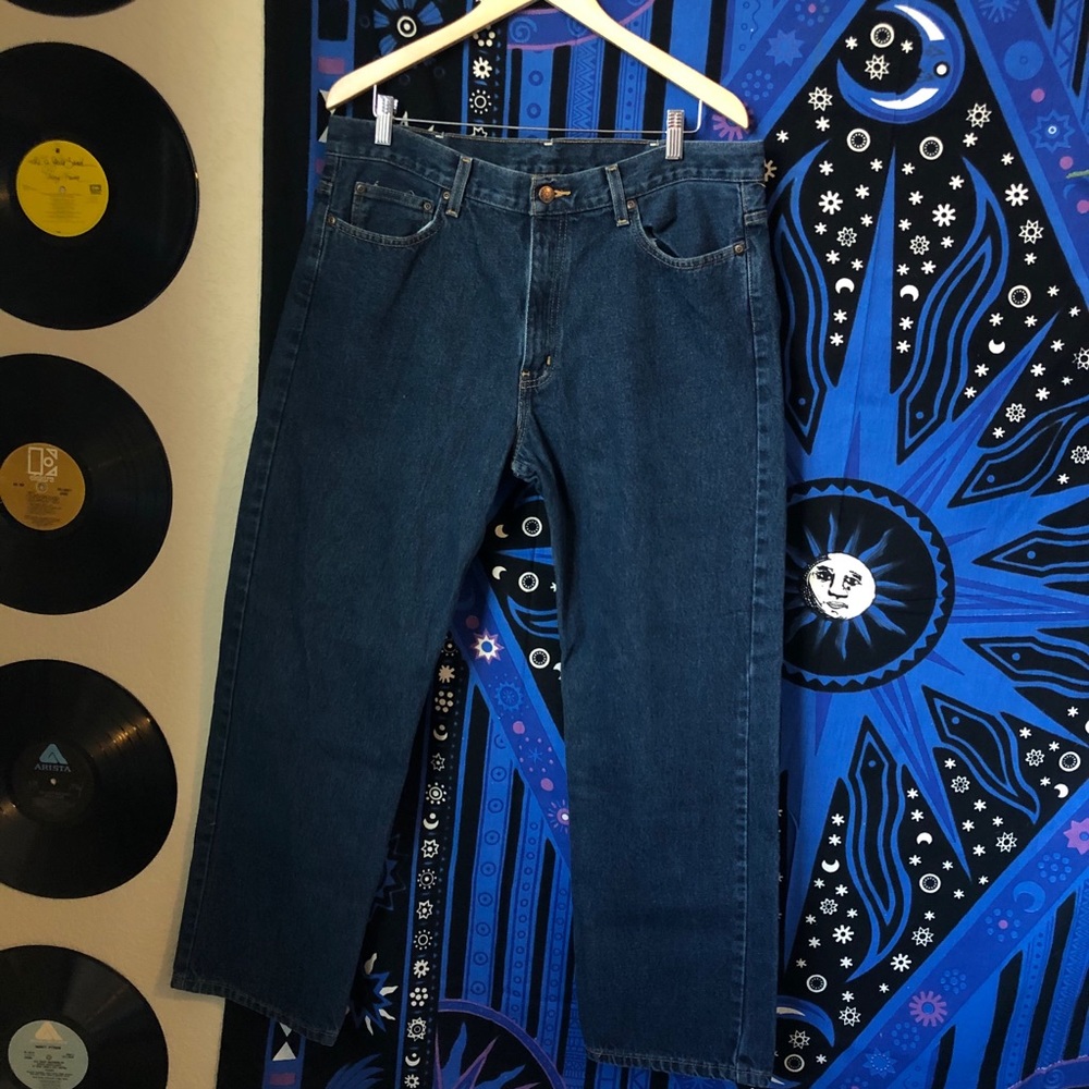 Dark Wash Straight Leg Jeans